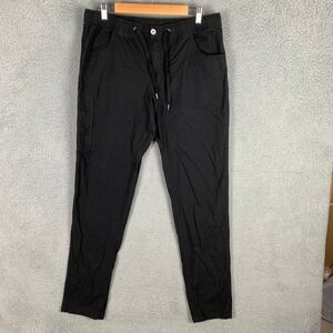 BYLT Ripstop Canvas Pants Drawstring Casual Black Mens‎ XL Tapered Slim